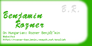 benjamin rozner business card